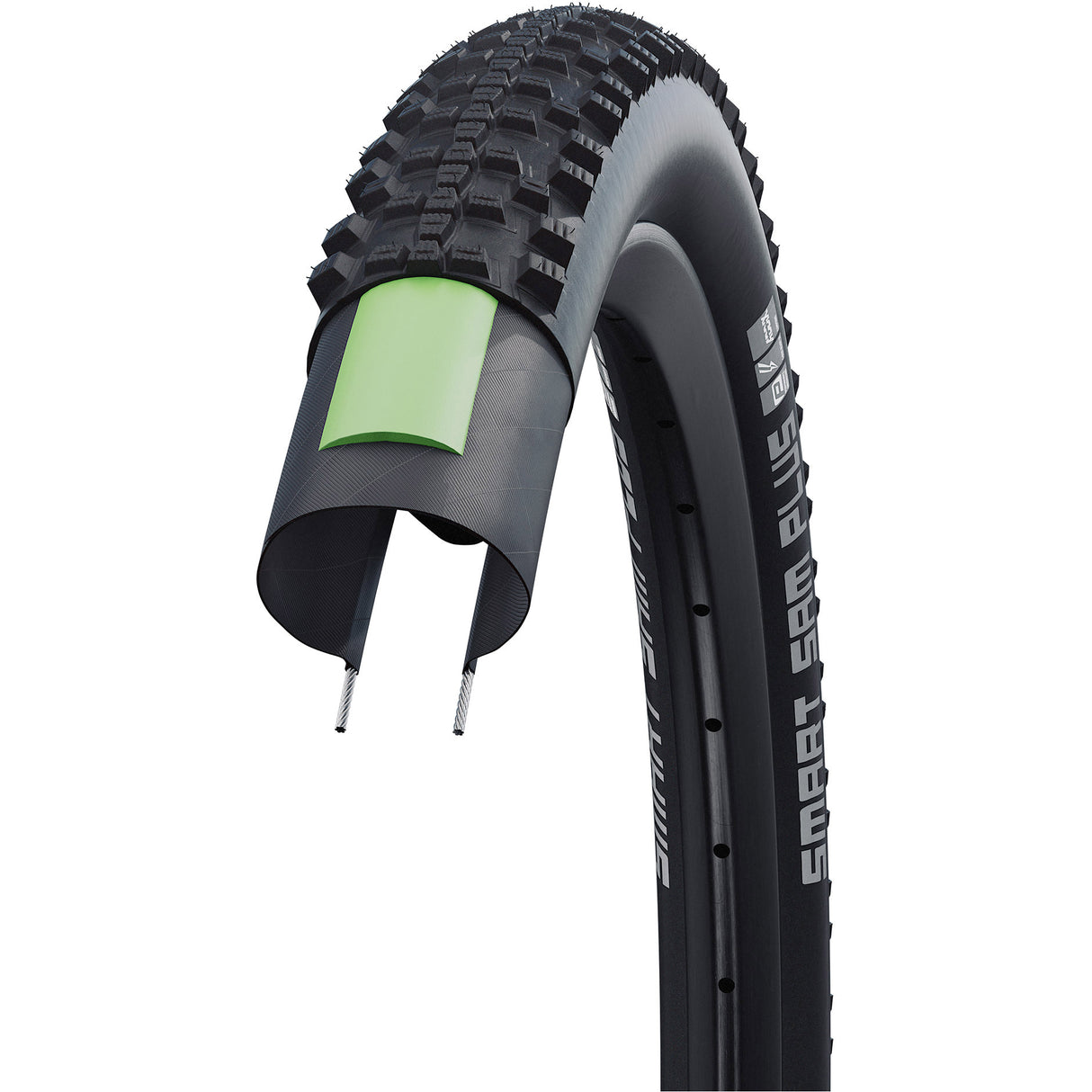 De Schwalbe Reifen 18-1,90 (47-355) Smart Sam K-Guard Schwaarz