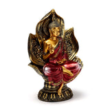 Rood goud thaise boeddha zittende lotus