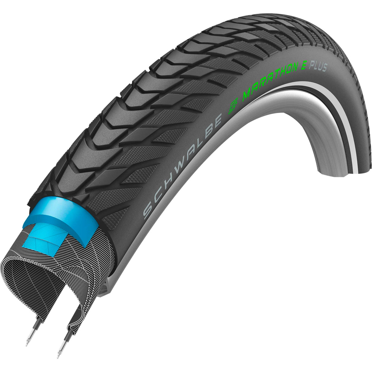 Schwalbe Marathon E-Plus Performance Line 28 x 2,00 50-622 mm-černá s odrazem