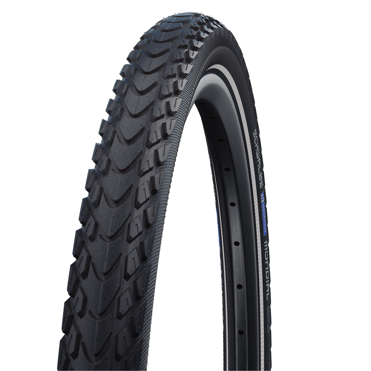 De Schwalbe Pneu 28-1.60 (42-622) Marathon Mausial Leeschtung. Schwaarz Verleeunung