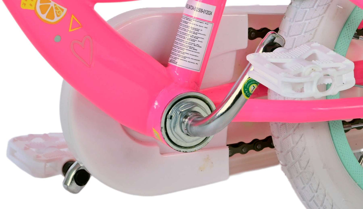 Volare barbie kinderfiets - meisjes - 12 inch - roze - twee handremmen