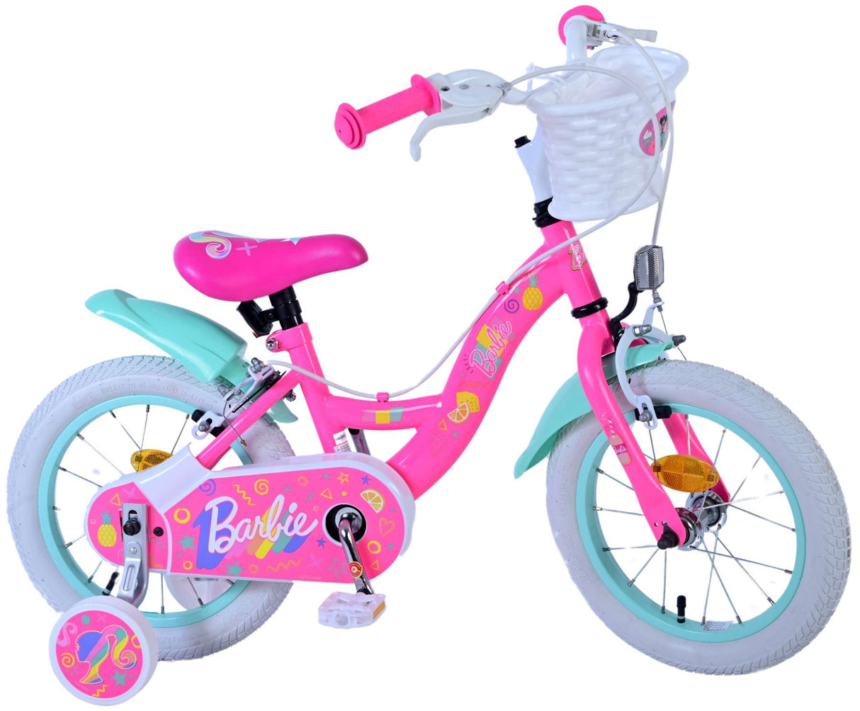 Barbie Children's Bike Girls 14 pouces rose deux freins à main