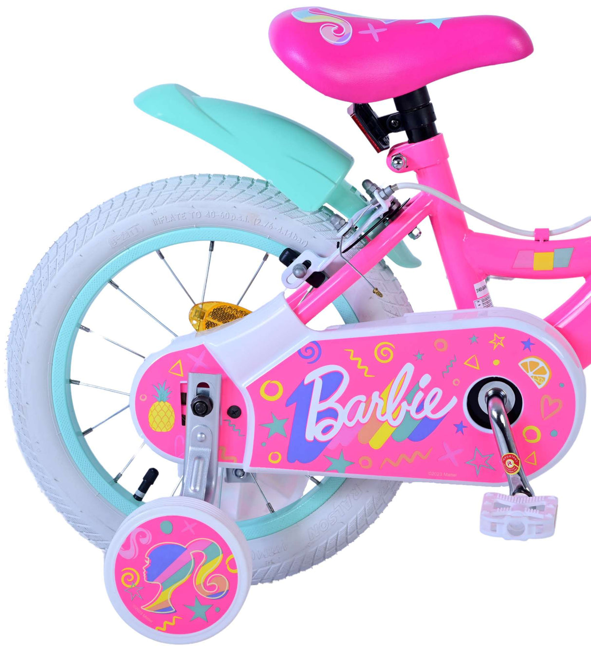 Barbie Children's Bike Girls 14 Inch Pink Two Hand brakes