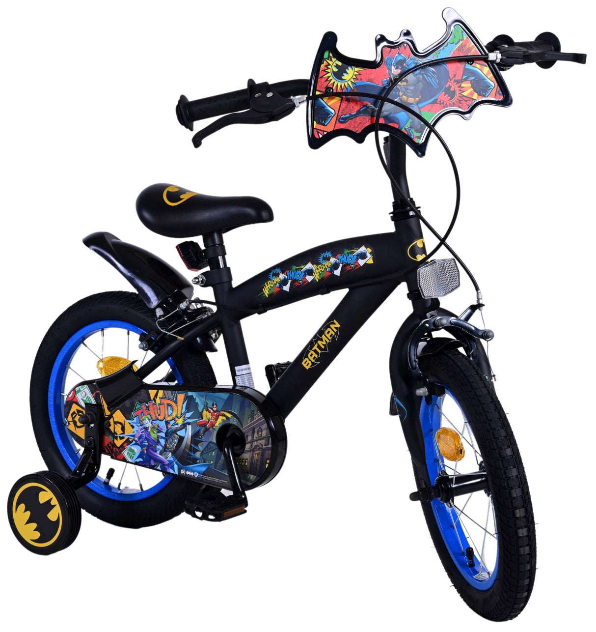 Batman Children's Bike Boys 14 palcové černé dvě ruční brzdy