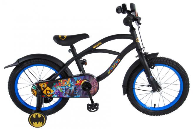 Bicicleta para niños Batman de 16 pulgadas - negro