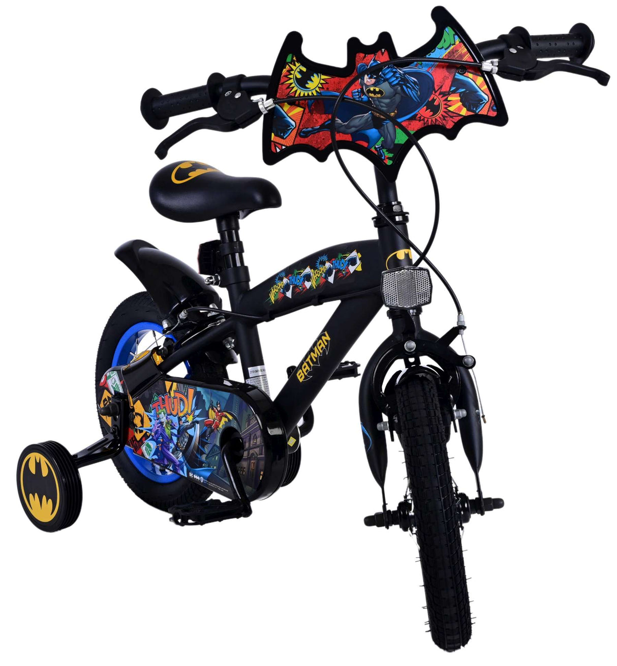 Batman Children's Bike Boys 12 palcové černé dva ruční brzdy