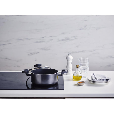 Beka pro induc kookpan met keramische antikleeflaag en glazen deksel 24cm