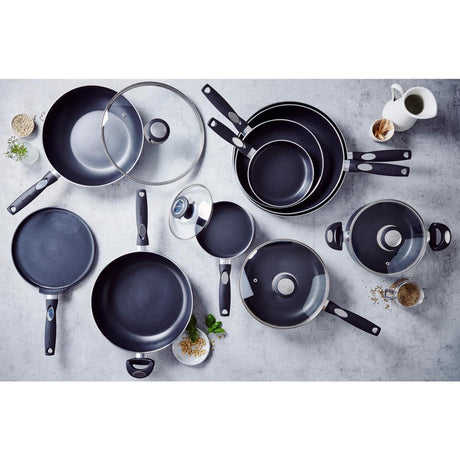 Beka pro induc steelpan - ø 16 cm - met deksel - keramische antikleeflaag - pfas-vrij - geschikt voor inductie - zwart