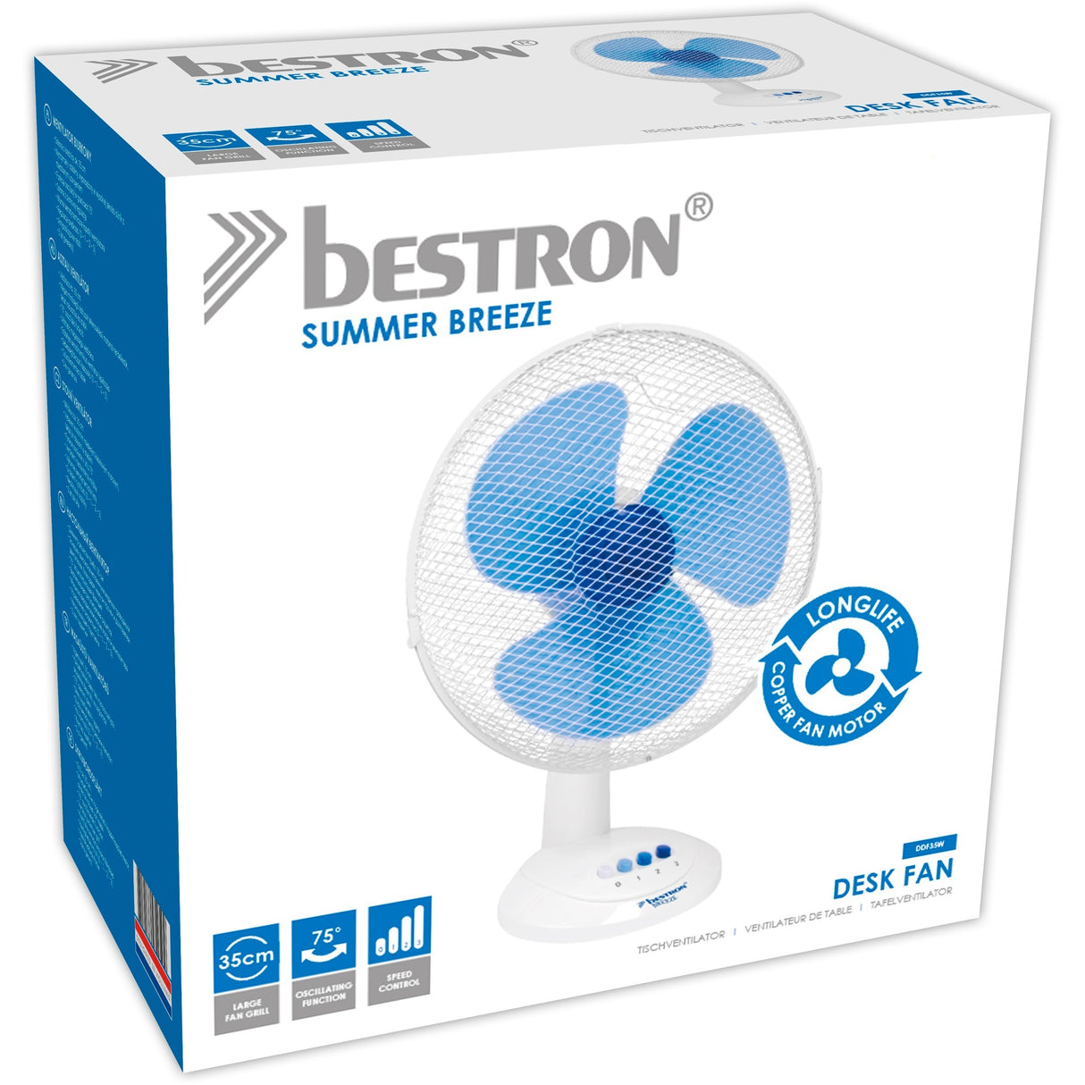 Ventilador de mesa Bestron DDF35W