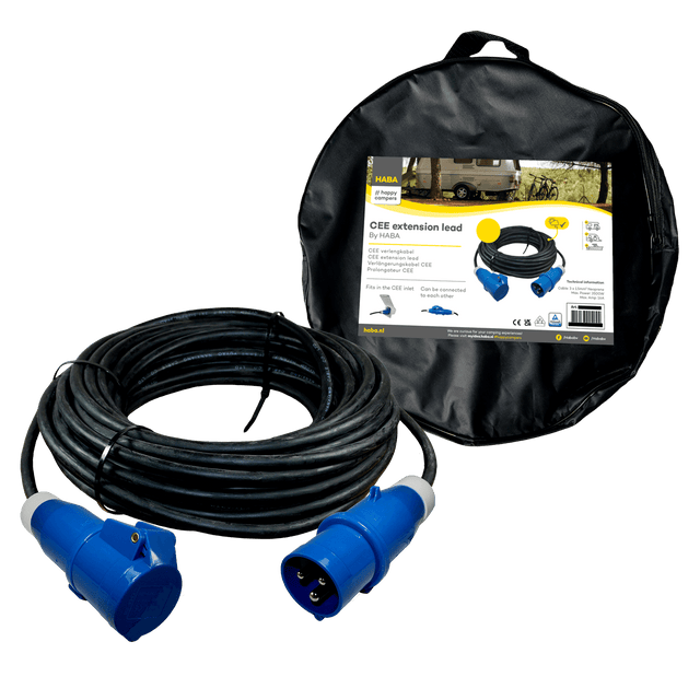 Ngk verleabel 20 meter neopreen 3x 1.5mm² – cee stekker en cee contrastekker – in tas