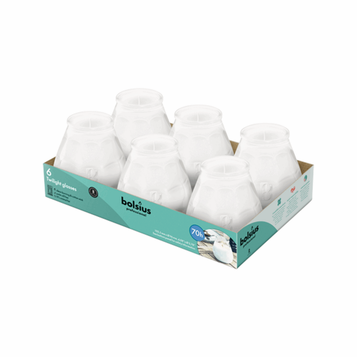 Bolsius professional twilight wit ø99×104 mm 70 uur (6 stuks)