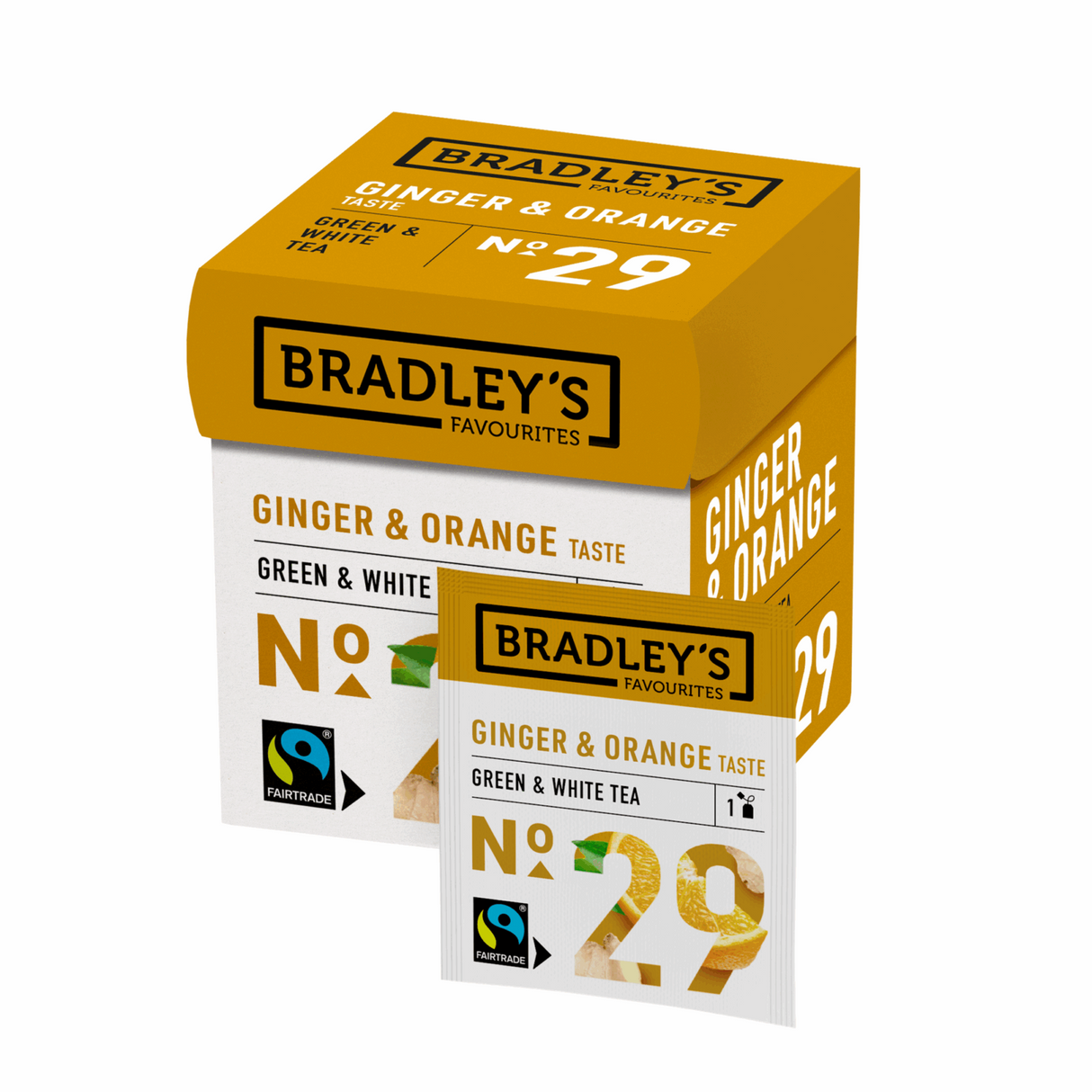 Bradley's favourites green white tea ginger orange no. 29 (72x 1.75 gr)