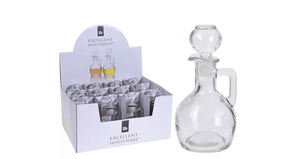 Olie azijn fles glas h14 d7cm 160ml