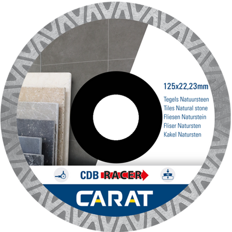 Carat diamantzaag tegels natuursteen ø125x22,23mm cdbm racer