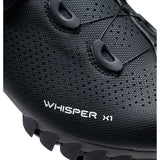 BUZAGLO MTB ZAPATROS Whisper X1 MTB Tamaño de nylon 43 Negro