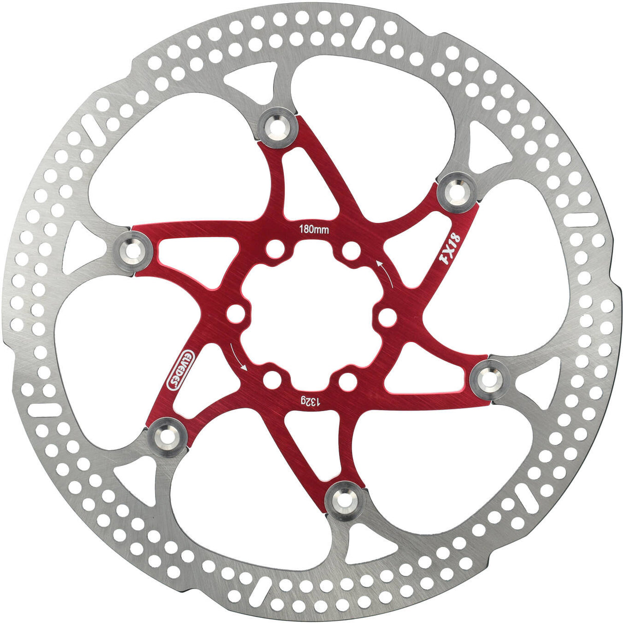 Plovoucí rotor 180 mm 132G 6 otvorů+zápas červené 2015151