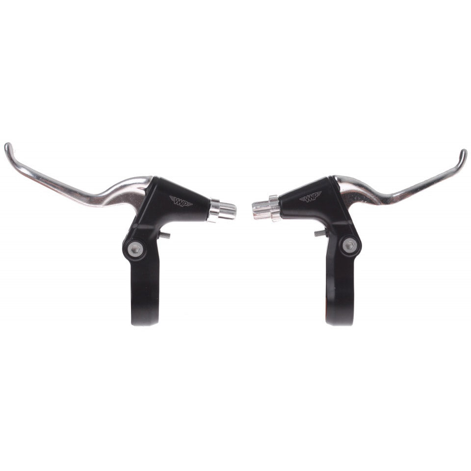 VWP Brake Handle Set 2-finger V-Brake Black Silver