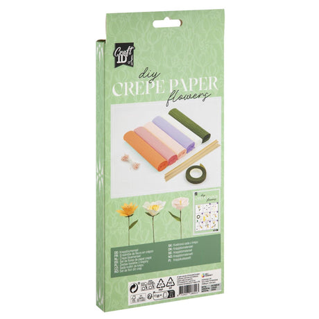 Craft id crepe bloemen knutselset
