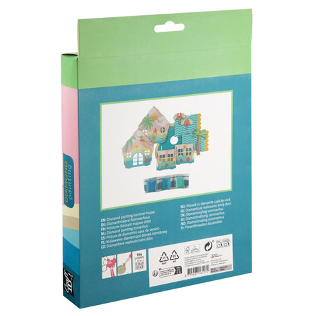 Craft id diamond painting zomerhuis - 18x18x16cm