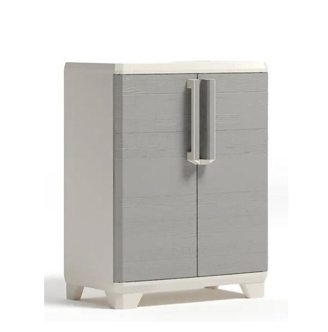 Keter kast laag lineaire hout crème beige