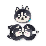 Ty relaxeazzz luna de husky berg dieren reiskussen slaapmasker
