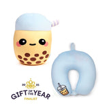 Swapseazzz foodiemals boba de bubble tea 2-in-1 pluche reiskussen