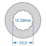 Cycplus cyclus gereedschap power.tool 2-zijdig t16 42.8 z12 23.0