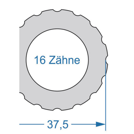 Cycplus cyclus gereedschap power.tool 1-zijdig t16 37.5
