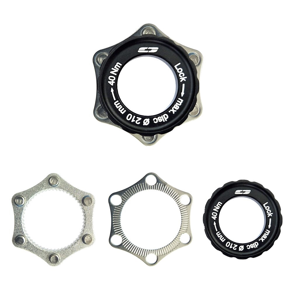 Cyclotech, cyclotech cyclotech adapter centerlock naar 6 gaats, thru axle
