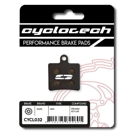 Cyclo tech schijfremblok prodisc kevlar hope mini