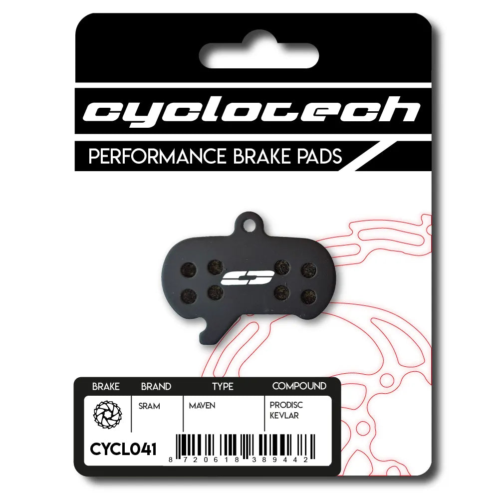 Cyclo tech schijfremblok prodisc kevlar sram maven