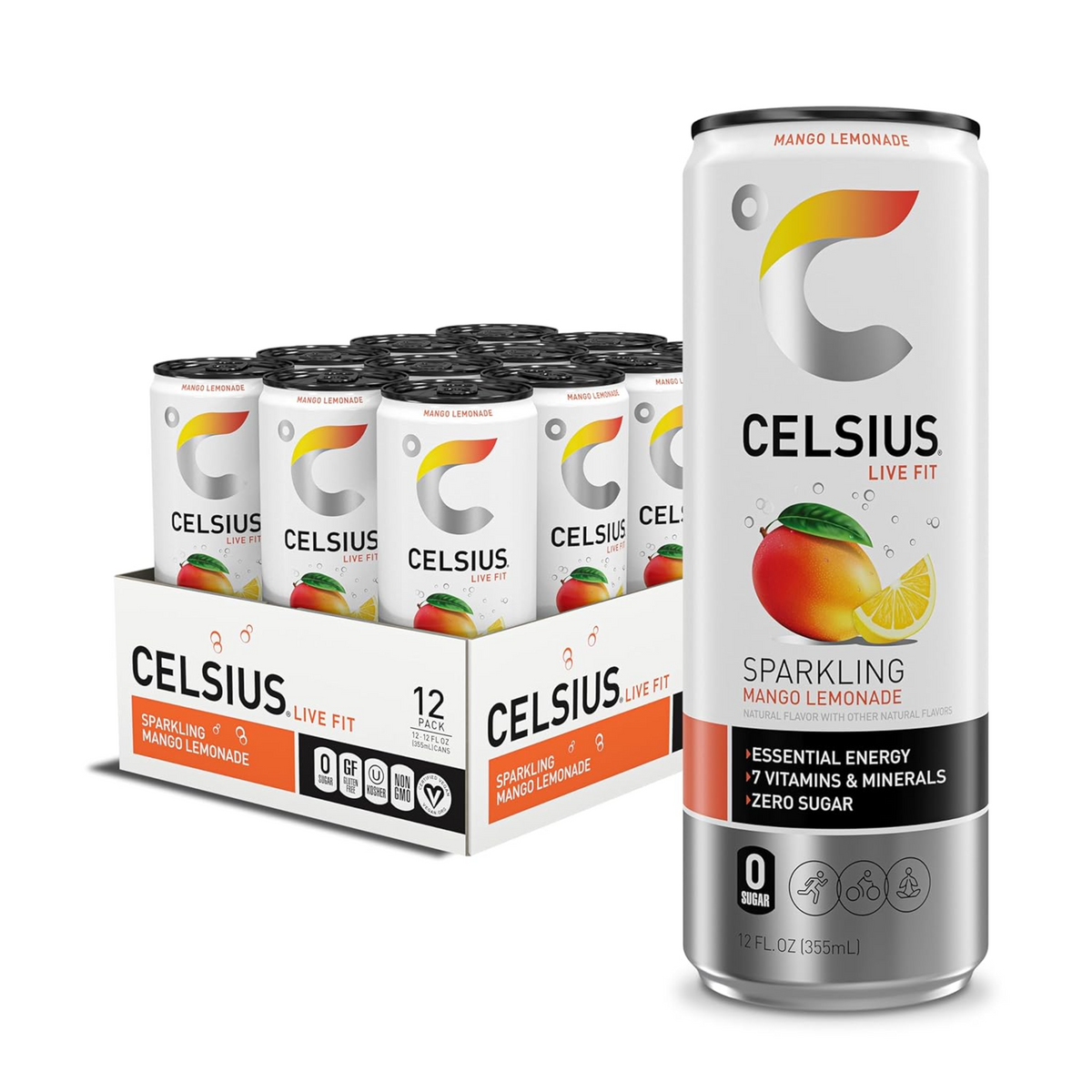 Celsius mango lemonade blik (12x 250ml)