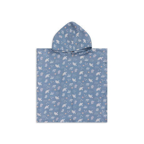 Coral bliss | meerkleurige hydrofiele strandponcho 52 x 52 cm