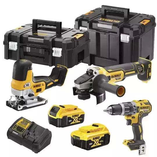 Dewalt combo set 18v dck329p2t (dcd796, dcg405, dcs335) 2x5,0ah