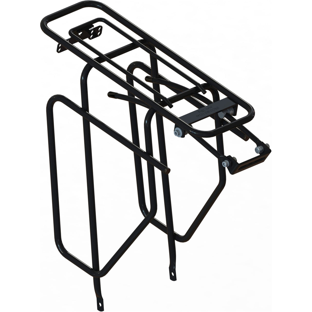 Rear carrier with bag holders 28 inch steel black