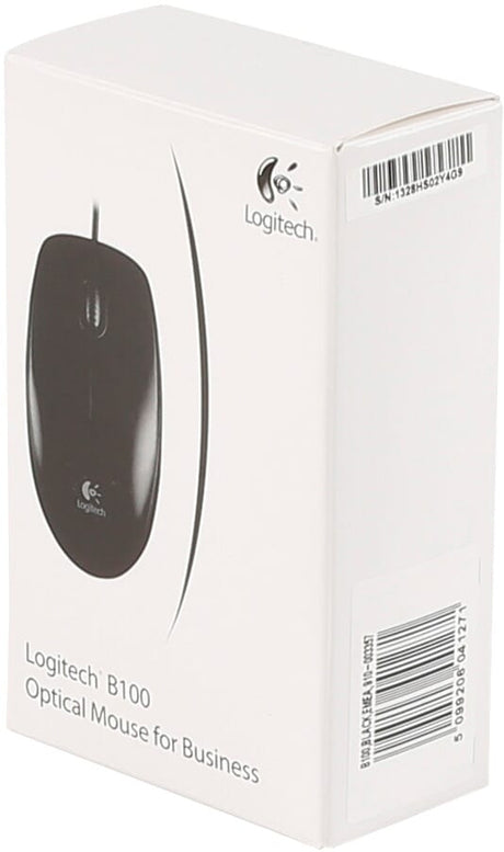 Logitech b100 optische muis usb - zwart