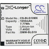 Replacement digital camera battery 7.4V 1050mAh Li-ion for Panasonic