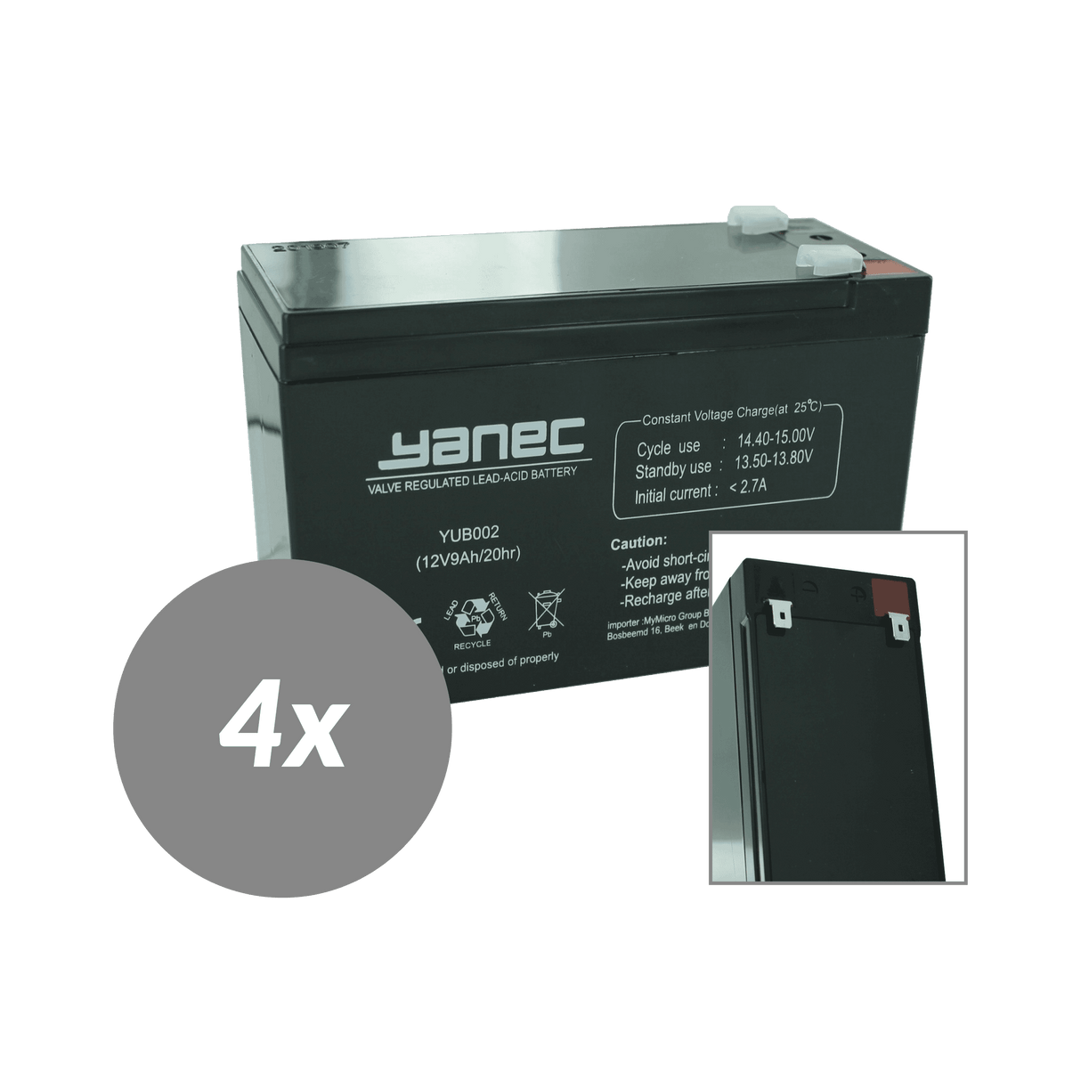 Yanec ups batterij vervangingsset rbc115 (excl. kabels)