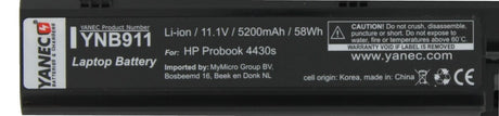 Yanec laptop accu 5200mah