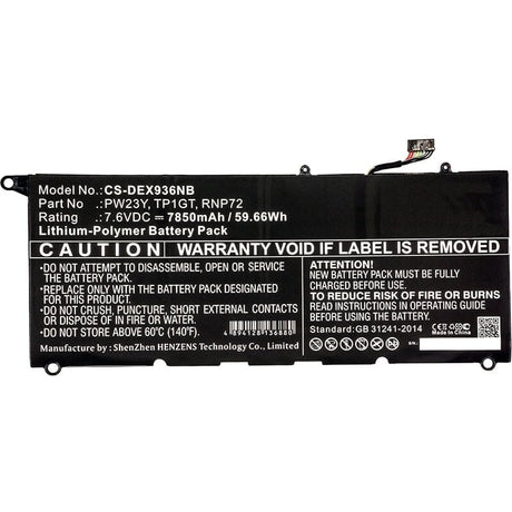 Replacement laptop accu 5400 mah