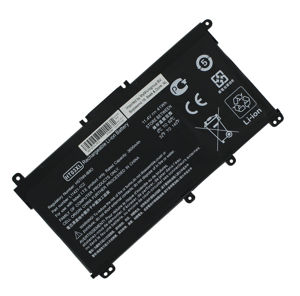 Replacement laptop accu 3400mah