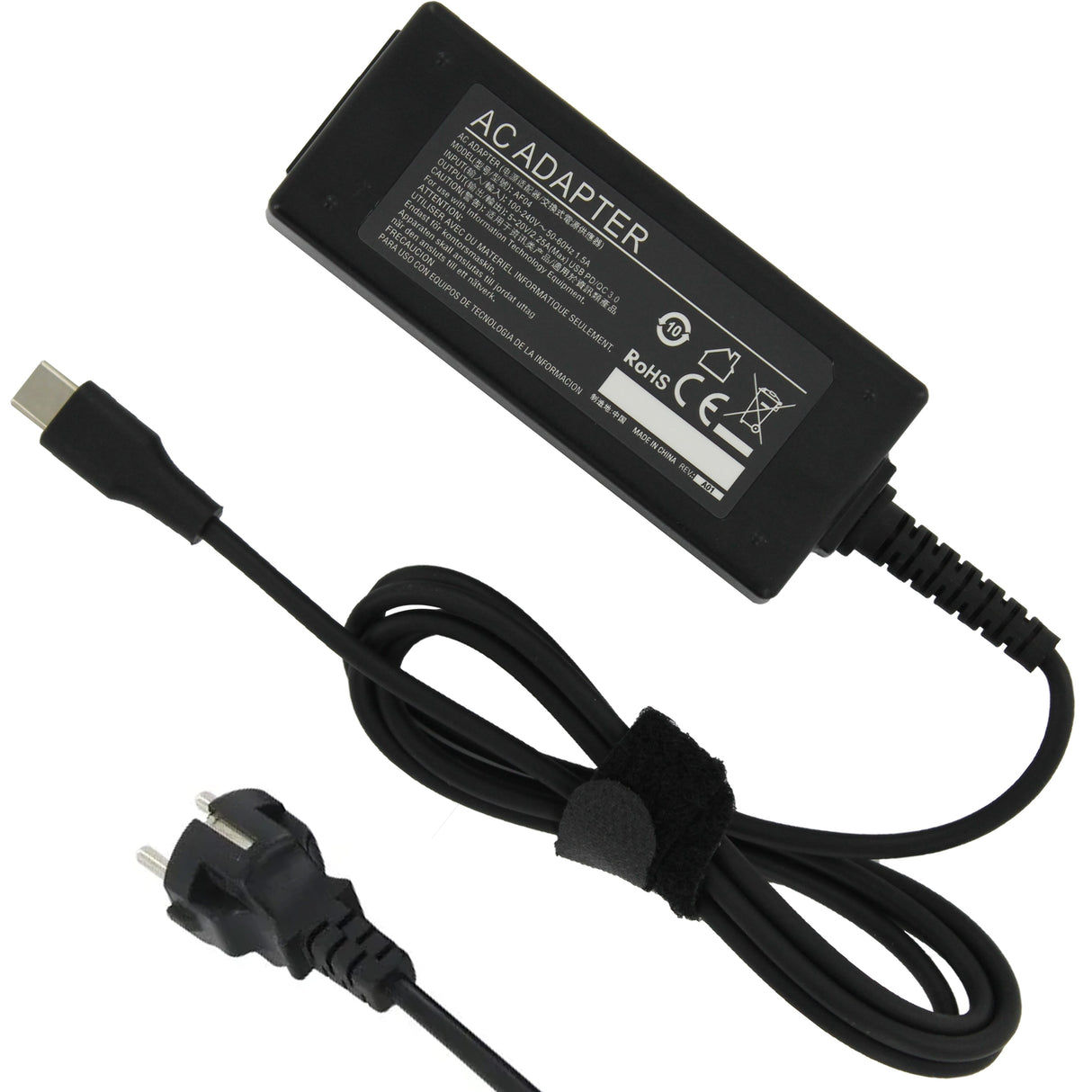 Ersatzlaptop USB-C-Adapter 45W Schwarz