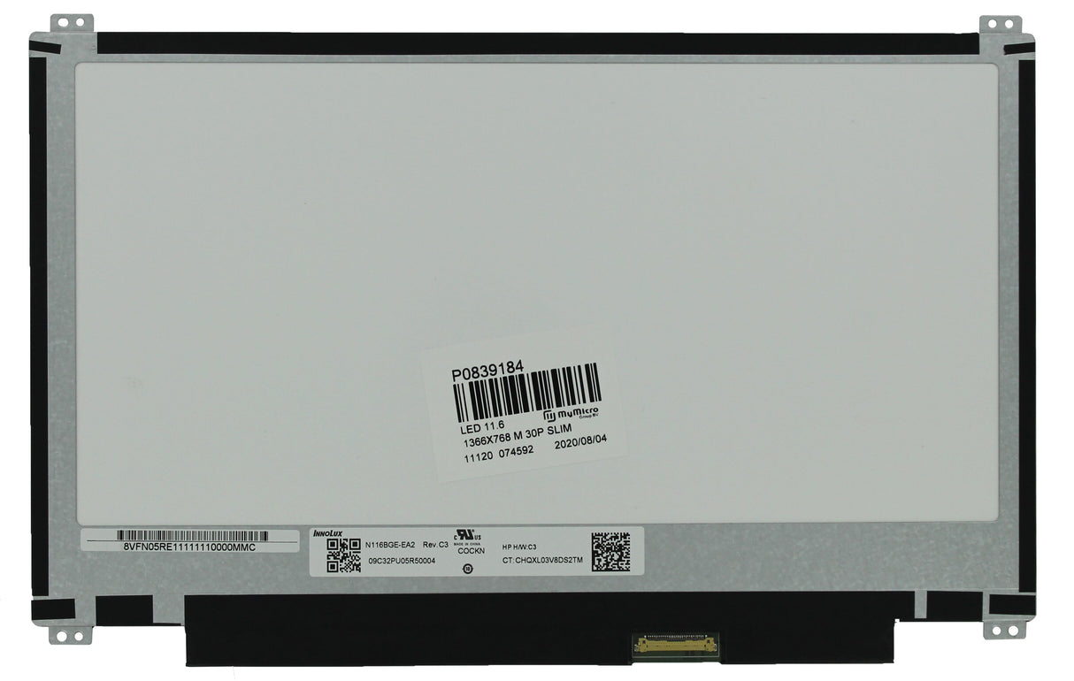 OEM 11,6 tum LCD -skärm 1366x768 MAT 30PIN EDP