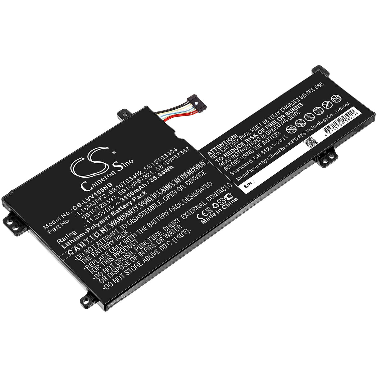 Replacement laptop battery 3150mah