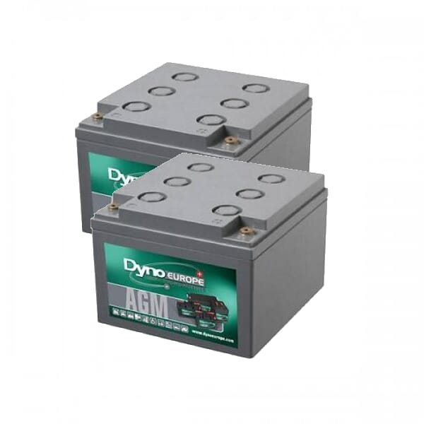 Dyno agm accu 12v 26ah vervangingsset (excl. kabels)