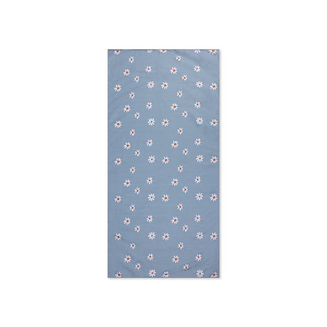 Daisy flower | blauwe microveze handdoek 135 x 65 cm