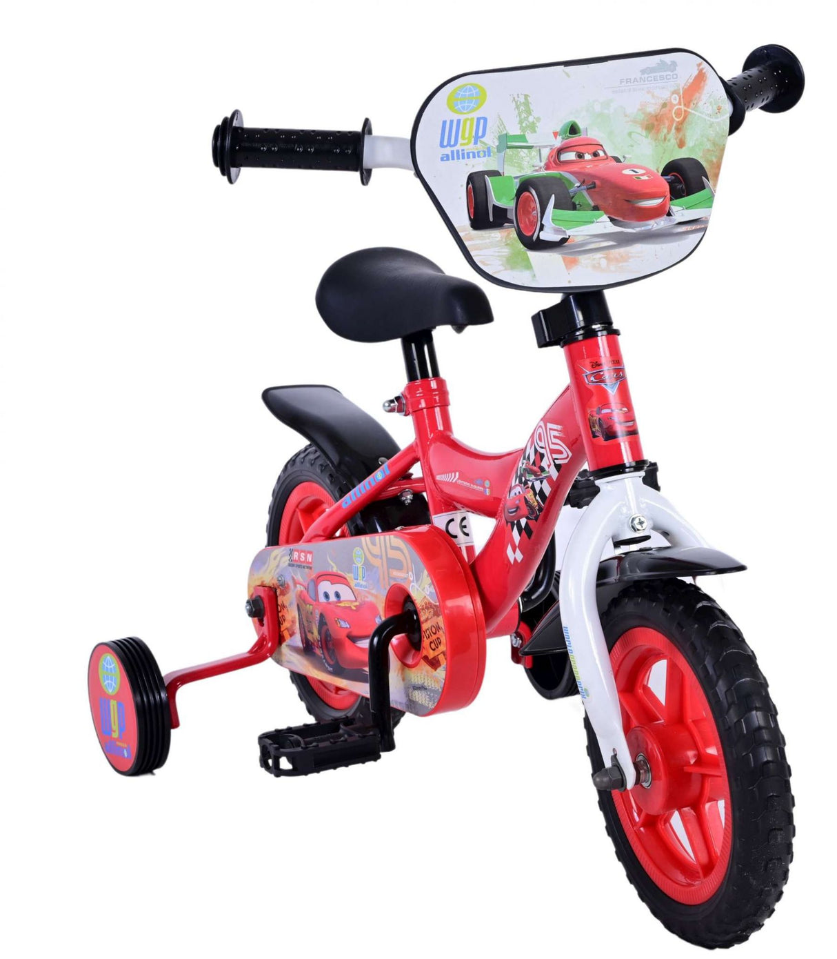 Bicycle per bambini Disney Cars - Boys - 10 pollici - Red - Trapper