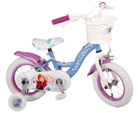 Disney Frozen 2 Kinderfiets Meisjes 12 inch Blauw Paars Twee handremmen