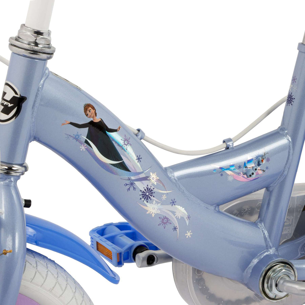 Huffy disney frozen 2 kinderfiets - meisjes - 14 inch - blauw paars - twee handremmen
