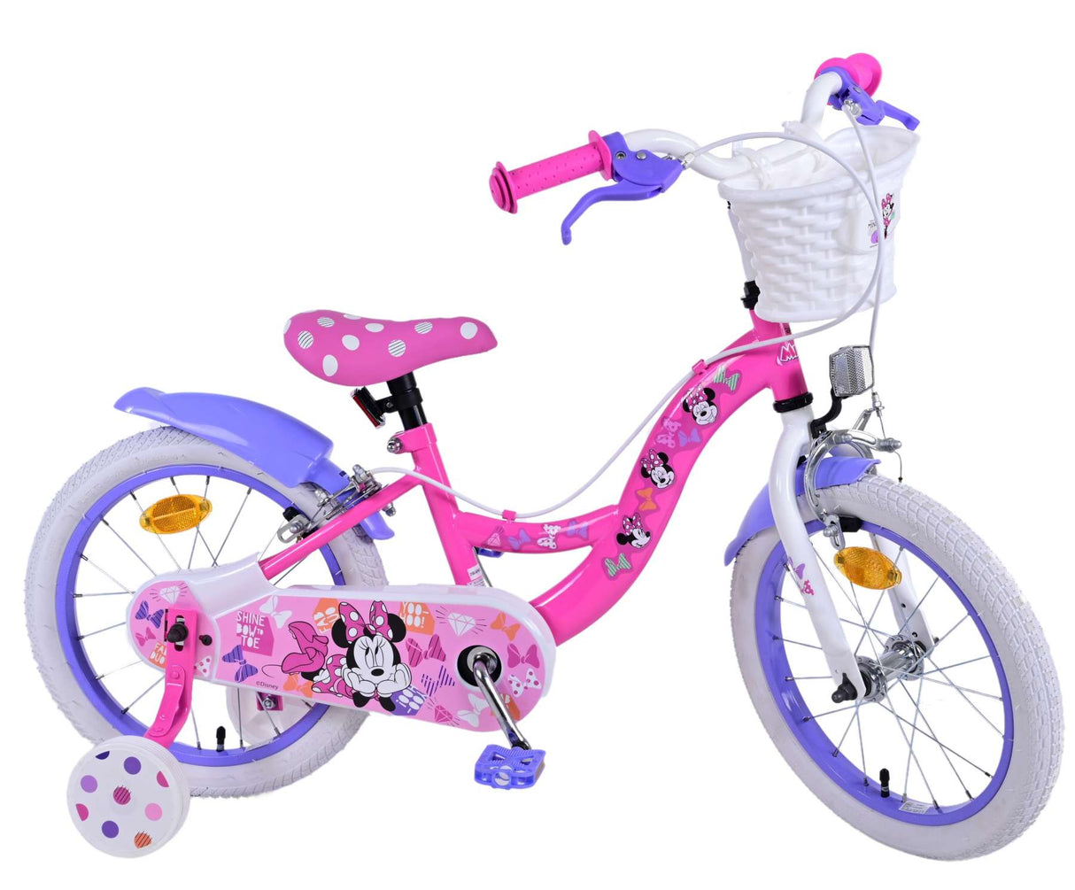 Disney Minnie Children's Bike Girls Girls da 16 pollici Rosa freni a due mani